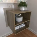 Ver imagem 4 de Mesa de Cabeceira para Quarto / Nicho Suspenso com Prateleira Bege