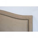 Ver imagem 4 de Cabeceira King Curva Luxo 193x60 Suede Bege - Tachas Fumê