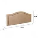 Ver imagem 3 de Cabeceira King Curva Luxo 193x60 Suede Bege - Tachas Fumê