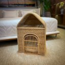 Ver imagem 1 de Casa Pet Fibra Natural Grande Decorativa Animal Cama Porta