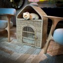 Ver imagem 5 de Casa Pet Fibra Natural Grande Decorativa Animal Cama Porta