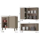 Ver imagem 4 de Cozinha Modulada Henn Connect 16 Peças (4 Armários + 4 Balcões + 1 Paneleiro + 7 Complementos) C16P0