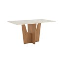 Ver imagem 5 de Conjunto Sala Jantar Vértice 160cm Canto Reto com Vidro + 6 Cadeiras Vita