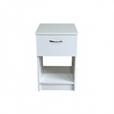 Ver imagem 3 de Mesa de Cabeceira Gaveta Comum e Gaveta Secreta com Fechadura Oculta - Branco