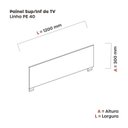Ver imagem 3 de Painel para TV até 45 Polegadas 120cmx30cm Complemento Superior de Pe40 Cinza