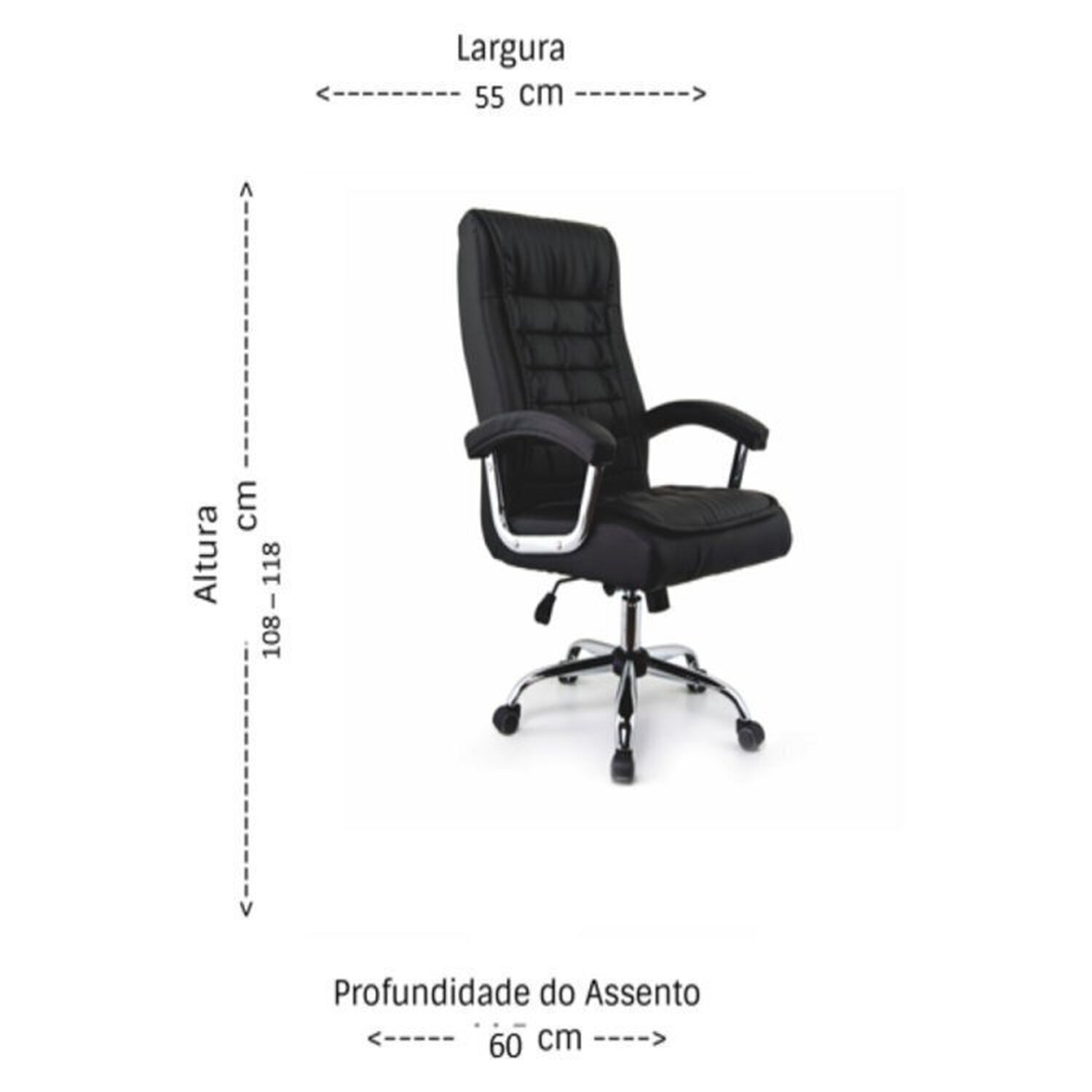 Kit 10 Cadeiras para Escritório Presidente Prime Spring Molas Ensacadas - 3