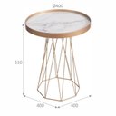 Ver imagem 3 de Mesa Lateral Redonda Trama Vidro/ Branco 100% MDF