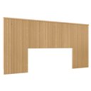 Ver imagem 1 de Cabeceira De Madeira Ripada Para Cama De Casal 240 cm Celine L05 Carvalho - Lyam Decor