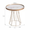 Ver imagem 3 de Mesa Lateral Redonda Trama Vidro/MDF