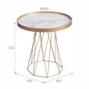 Ver imagem 3 de Mesa Lateral Redonda Trama Vidro/ Branco 100% MDF