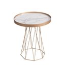 Ver imagem 2 de Mesa Lateral Redonda Trama Vidro/MDF