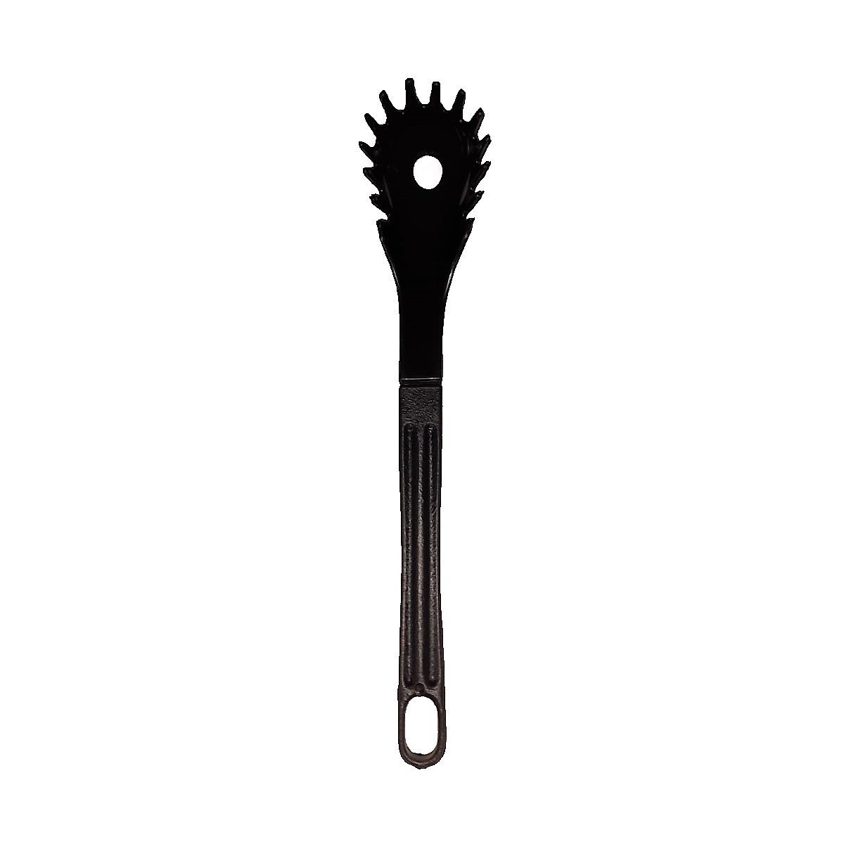 Colher Pegador de Macarrão Nylon Talher Utensílio Preto 28cm - 1