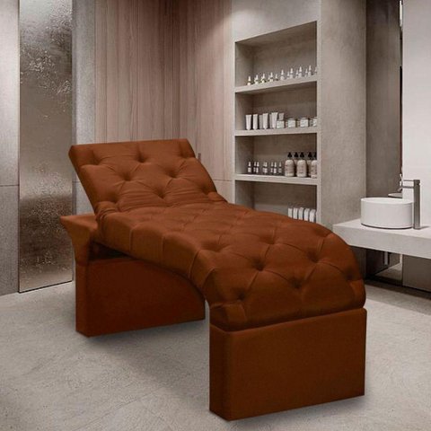 Maca Estofada Estética Cílios Regulável Spa Veludo Ivete Terracota