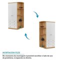Ver imagem 7 de Guarda-Roupa Infantil 2 Portas 3 Gavetas e Prateleira Externa 100% MDF Smim Bege/Branco Brilho/Amêndoa
