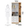 Guarda-roupa Infantil 2 Portas 3 Gavetas e Prateleira Externa 100% Mdf Smim - 4