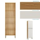 Ver imagem 4 de Paneleiro Duplo para Cozinha com 4 Portas 100% Mdf Napoli Prime Rio Doce Amendoa/offwhite