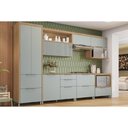 Ver imagem 1 de Cozinha Modulada Nesher Marquesa 7 Peças (3aéreos+3balcões+1paneleiro) C6p41 Verde-nature-nesher