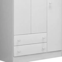 Ver imagem 2 de Guarda Roupa Infantil 3 Pts/ 2 Gav Doce Sonho em MDP - Branco