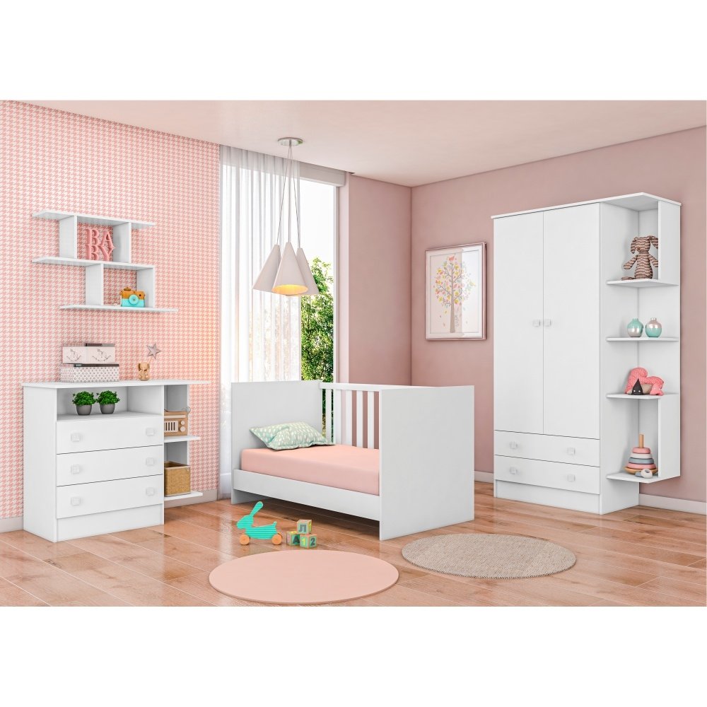 Conjunto Quarto Infantil Hug Branco - 4