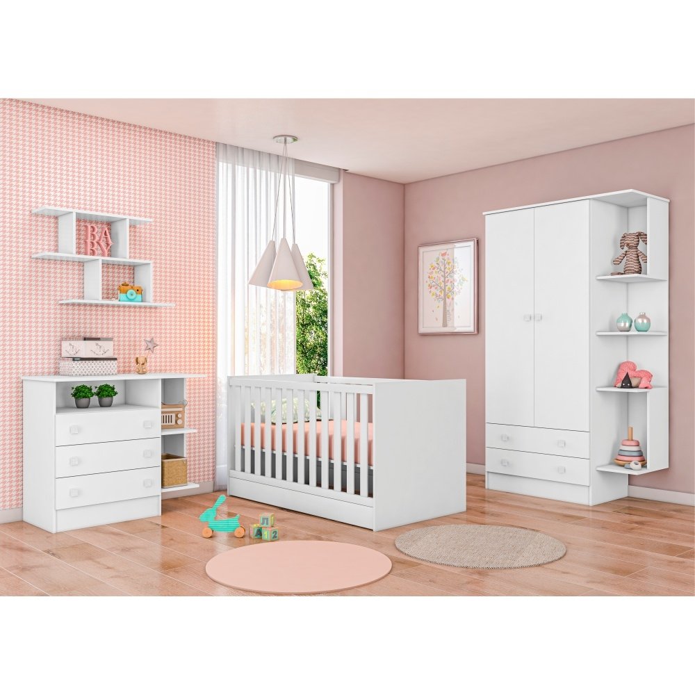 Conjunto Quarto Infantil Hug Branco - 1