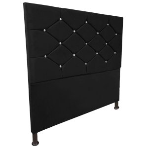 Cabeceira de Cama Box Queen Estofada Kasi New Preto
