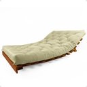 Ver imagem 6 de Sofá Cama Casal Futon Tokio D33 Madeira Maciça Cor Imbuia - Bege Claro