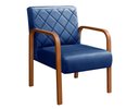 Ver imagem 2 de Poltrona Cadeira Decorativa Sala, Recepção Lara Azul Marinho