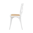Ver imagem 4 de Kit 4 Cadeiras Paris com Assento Rattan para Sala de Jantar Área Gourmet Branco