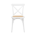 Ver imagem 3 de Kit 4 Cadeiras Paris com Assento Rattan para Sala de Jantar Área Gourmet Branco