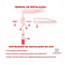 Kit Acessórios Banheiro Inox:lavabo + 2 Porta Shampoo Reto - 6