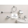 Kit Acessórios Banheiro Inox:lavabo + 2 Porta Shampoo Reto - 5