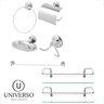 Kit Acessórios Banheiro Inox:lavabo + 2 Porta Shampoo Reto - 3