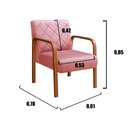 Ver imagem 3 de Poltrona Cadeira Decorativa Sala, Recepção Lara Rosa