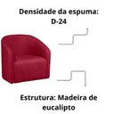 Ver imagem 7 de Kit 2 Poltrona Decorativa Recepção Sala de Estar Lara Veludo Cor:vermelho