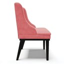 Ver imagem 6 de Kit 6 Cadeiras Estofadas Para Sala De Jantar Base Fixa De Madeira Preto Lia Suede Rosê - Ibiza