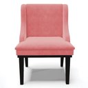 Ver imagem 4 de Kit 6 Cadeiras Estofadas Para Sala De Jantar Base Fixa De Madeira Preto Lia Suede Rosê - Ibiza