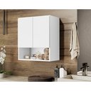 Ver imagem 3 de Armario Aéreo Organizador Multiuso Quarto Sala Bela 2 Portas:Branco