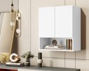 Ver imagem 4 de Armario Aéreo Organizador Multiuso Quarto Sala Bela 2 Portas:Branco