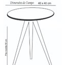 Ver imagem 3 de Mesinha Lateral Tripe Decorativa Lc Baixa Branco