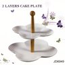 Expositor Alimentos Muffin e Cupcake Cerâmica 2 Andares 28cm - 5