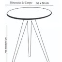 Ver imagem 3 de Mesinha Lateral Tripe Decorativa Lc Media Branco