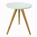 Ver imagem 2 de Mesinha Lateral Tripe Decorativa Lc Media Branco