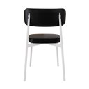 Ver imagem 2 de Cadeira Alloa Fixa com 4 Pés 50 x 44,7 x 83,8 cm com 1 Unidade Preto