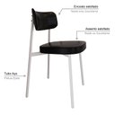 Ver imagem 5 de Cadeira Alloa Fixa com 4 Pés 50 x 44,7 x 83,8 cm com 1 Unidade Preto