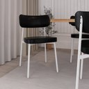 Ver imagem 3 de Cadeira Alloa Fixa com 4 Pés 50 x 44,7 x 83,8 cm com 1 Unidade Preto