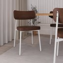 Ver imagem 3 de Cadeira Alloa Fixa com 4 Pés 50 x 44,7 x 83,8 cm com 1 Unidade Marrom/Whisky