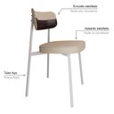 Ver imagem 5 de Cadeira Alloa Fixa com 4 Pés 50 X 44,7 X 83,8 Cm com 1 Unidade