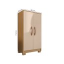 Ver imagem 5 de Guarda Roupa 4 Portas com Multiuso 2 Portas e Comoda 5 Gavetas Carvalho Off White Clique Chique