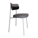 Ver imagem 6 de Cadeira Alloa Fixa com 4 Pés 50 x 44,7 x 83,8 cm com 1 Unidade Cinza/Preto
