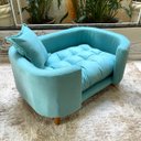 Ver imagem 3 de Sofá Caminha Pet Luxo em Sued Premium:tiffany